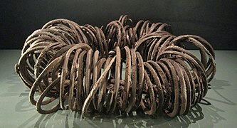 Silver tangle from hoard No 1. This one weighs about 2000 gram, about 10 silver marks in the old Gotlandic system where silver was used as currency.