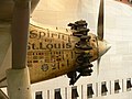 Nose of the Spirit of St. Louis, with the Wright Whirlwind Radial engine visible