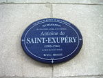 Historical marker where the Saint-Exupérys resided in Quebec