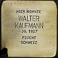 Stolperstein für Walter Kaufmann (Stadtwaldgürtel 65–67)