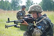 Ukrainian soldiers during the "Rapid Trident-2011" exercise, on July 9, 2011.