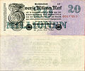 20 Millionen Mark (25. Juli 1923)