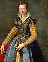 A portrait of a young woman by Alessandro Allori that is sometimes identified as either Maria de’ Medici or her cousin, Eleonora di Garzia di Toledo.