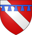 Coat of arms of the Neufchâtel family, lords of Berbourg and of Soleuvre, branch of the lords of Neufchâtel.