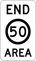 (R4-11) End of 50 km/h Speed Limit Zone Area