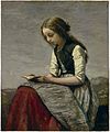 Camille Corot: Lesendes Mädchen, around 1850