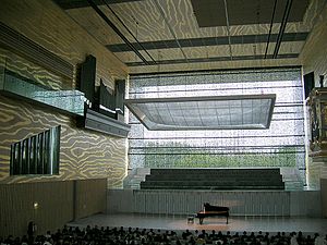 One of the distinct interior views of the main auditorium