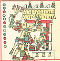 Cinteotl, dieu du maïs (Codex Fejérváry-Mayer, page 34)