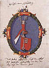 Stifter-Wappen in der Klosterchronik der Reichsabtei Gutenzell