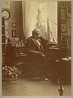 Hans Christian Andersen in seinem Wohnzimmer, 1874 Foto: Clemens Weller