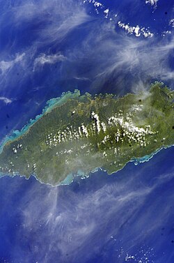 Satellite image of Upolu island showing Tuamasaga district. (NASA photo, 2006