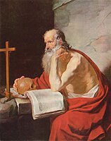 Painting of Saint Jerome by Jacques Blanchard, 1632.