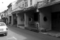 Kaki lima in Melaka, c.1990.