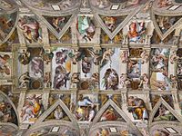 Michelangelo's frescos on the Sistine Chapel ceiling, "an artistic vision without precedent"[6]