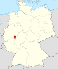 Lage des Siegerlandes in Deutschland