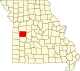 A state map highlighting Henry County in the western part of the state.