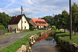 The stream Lipoltovský potok in Milíkov
