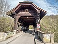 Gedeckte Holzbrücke Rüttihard bei Neue Welt über die Birs