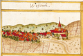 Weissach 1682, Ansicht im Forstlagerbuch von Andreas Kieser