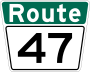 Route 47 marker