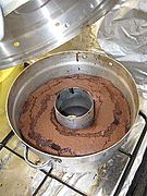 A brownie cake baked in a Wonder Pot