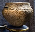 Corded ware pot