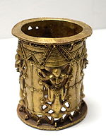 Brass arm band or vessel stand, Ijebu, Yoruba, 19th century