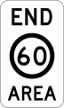 (R4-11) End of 60 km/h Speed Limit Zone Area