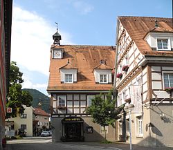 Town center with the old town hall