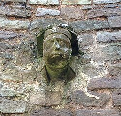 ...and carved corbel head.