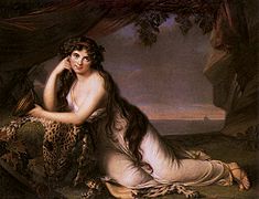 Emma, Lady Hamilton as Ariadne, 1790. Private Collection. Painted in Naples.