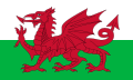 Wales (Flagge) – schreitend, vierfüßig