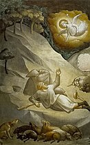 The Annunciation to the Shepherds (1328–30), by Taddeo Gaddi, Baroncelli Chapel, Santa Croce, Florence.