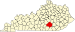State map highlighting Pulaski County