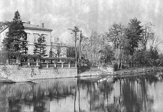 Villa Klinger in Leipzig, Germany, on the river Weisse Elster (c. 1900)
