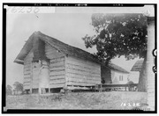 "Dogtrot house" slave quarters, Thornhill Plantation, Greene County, Alabama, photographed 1938