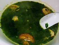 Song dynasty's (China) patriotic soup (spinach version)