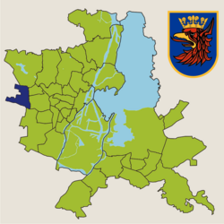 Location of Krzekowo-Bezrzecze within Szczecin
