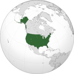 Location of United States of America
