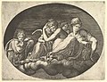 Venus and Cupid, Two Other Goddesses, and a Putto, from a series of eight compositions after Francesco Primaticcio's designs for the ceiling of the Ulysses Gallery (destroyed 1738-39) at Fontainebleau