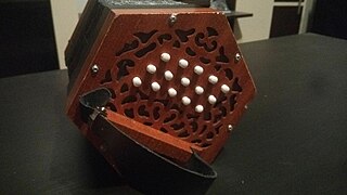 Fretwork of an anglo concertina.