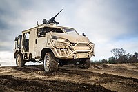 DMV Anaconda off-road vehicle during tests before shipping to the Caribbean.
