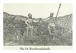 Grænlendingar from modern-day slay Inuit and his child