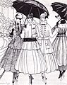 Frauen mit „Kriegskrinoline“ (1915)