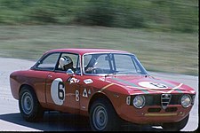 Alfa Romeo GTA during the 1966 Trans-Am Championship, driven by Horst Kwech and Gaston Andrey.