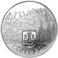 The arms on the Litas commemorative coin dedicated to Klaipėda city in 2002