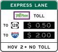 R3-48a Toll costs on express lane or HOV
