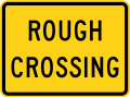 W10-15P Rough crossing (plaque)