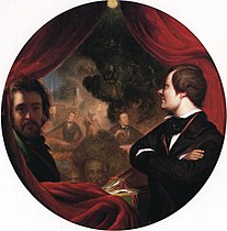 Mann S. Valentine and the Artist, 1852; the face of Hubard is visible at the left. (The Valentine, Richmond, VA)