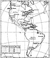 Map of the cruises of the Bermuda-based HMS York on the America & West Indies Station, 1936-1939
